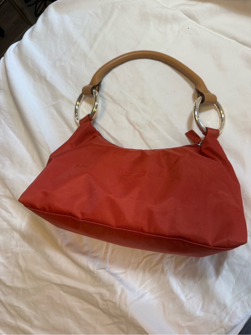 Sequoia - Orange Shoulder Bag with Tan Handle